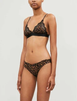 Love Stories Love Lace Stretch-jersey And Lace Bralette 9 Love Stories Love Lace Stretch-jersey And Lace Bralette -Sweaty Betty Store 109 3004734 L001005801 LEOPARD ALT01