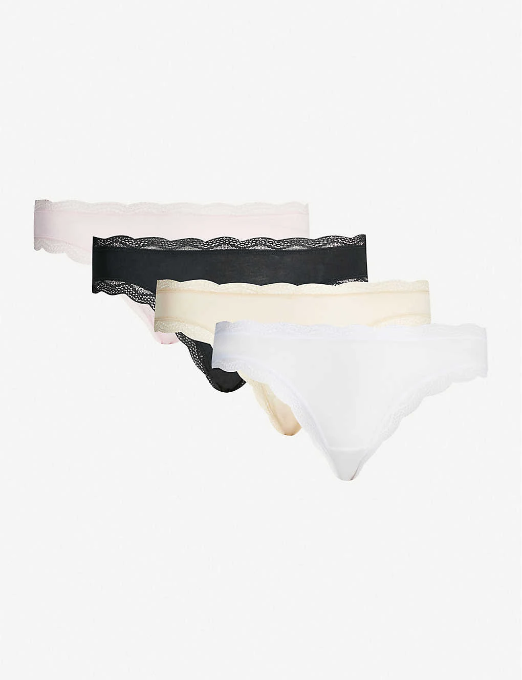 Pack Of Four Lace Stretch-jersey Briefs 3 Pack Of Four Lace Stretch-jersey Briefs