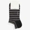 Falke Glitter Stripe Cotton-blend Trainer Socks -Sweaty Betty Store 121 3000116 46336 BLACK M