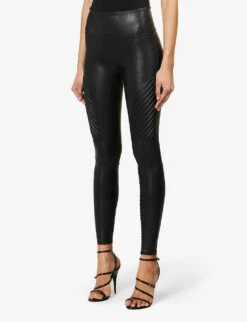 Spanx Moto Faux-leather Leggings -Sweaty Betty Store 121 3004166 20136R VERYBLACK ALT02
