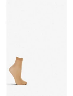 Wolford Individual 10 Ankle Socks -Sweaty Betty Store 121 85008583 41260 GOBI ALT02