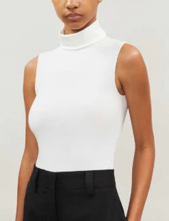 Wolford String Stretch-jersey Body -Sweaty Betty Store 121 85008583 76048 WHITE ALT03