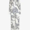 Printed Cotton Pyjama Set 1 Printed Cotton Pyjama Set -Sweaty Betty Store 211 3005123 LONGSET BLACKCREAM ALT10