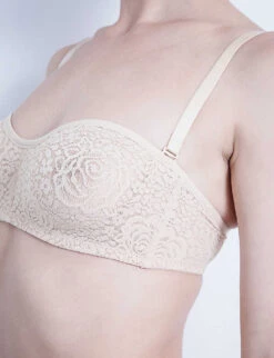 Wacoal Halo Stretch-lace Strapless Bra -Sweaty Betty Store 218 76029603 WA854205 NATURALLYNUDE ALT06