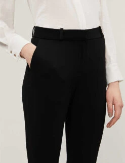 CLAUDIE PIERLOT Poulin Slim Mid-rise Woven Trousers 11 CLAUDIE PIERLOT Poulin Slim Mid-rise Woven Trousers -Sweaty Betty Store 5005 10150 CFPPA00088 BLACK ALT03
