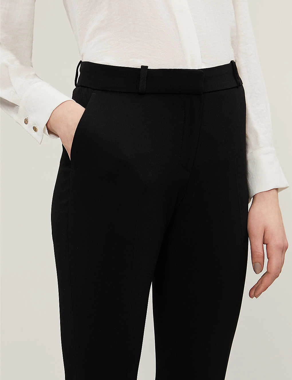 CLAUDIE PIERLOT Poulin Slim Mid-rise Woven Trousers 7 CLAUDIE PIERLOT Poulin Slim Mid-rise Woven Trousers - Image 5