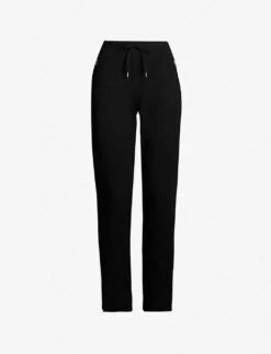 Zip Detail Strech-cotton Jogging Bottoms