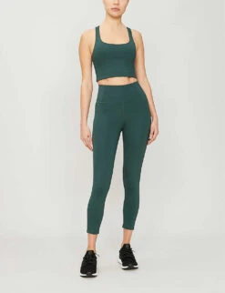 Girlfriend Collective Compressive 7/8 High-rise Stretch-jersey Leggings -Sweaty Betty Store R00037910 MOSS ALT01