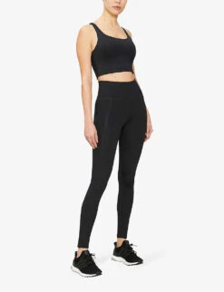 Girlfriend Collective Paloma Sports Stretch-jersey Bra -Sweaty Betty Store R00037916 BLACK ALT01