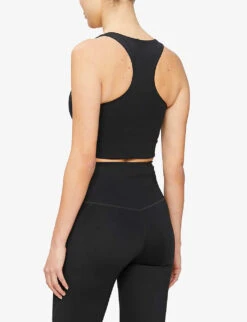 Girlfriend Collective Paloma Sports Stretch-jersey Bra -Sweaty Betty Store R00037916 BLACK ALT02