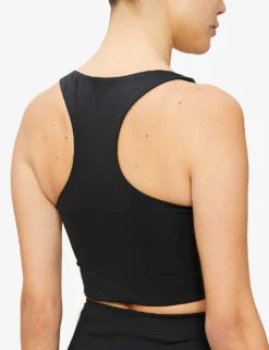 Girlfriend Collective Paloma Sports Stretch-jersey Bra -Sweaty Betty Store R00037916 BLACK ALT03