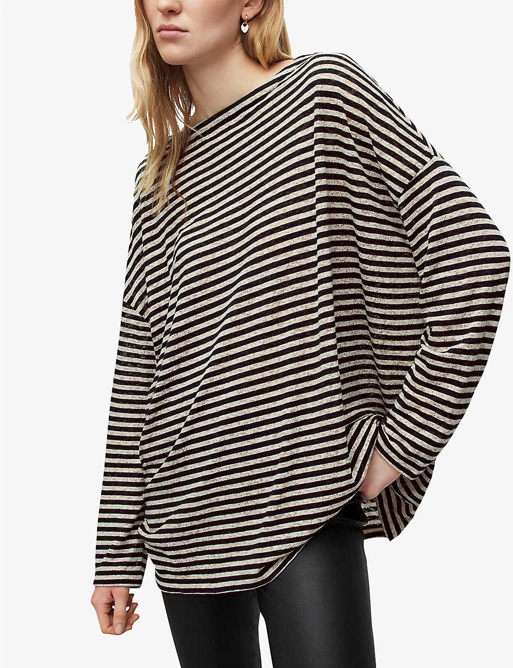AllSaints Rita Striped Cotton-blend Top 5 AllSaints Rita Striped Cotton-blend Top - Image 3