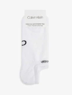 Calvin Klein Coolmax® Cotton-blend Liner Socks Pack Of Two