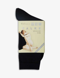 Falke Sensual Silk Cotton And Silk-blend Socks