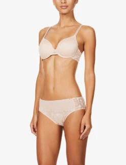 Chantelle Day To Night Mid-rise Lace And Jersey Briefs 9 Chantelle Day To Night Mid-rise Lace And Jersey Briefs -Sweaty Betty Store R00128889 GOLDENBEIGE ALT01