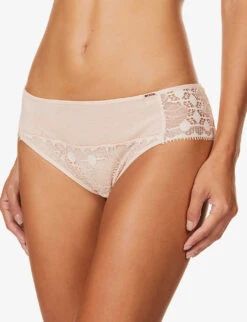 Chantelle Day To Night Mid-rise Lace And Jersey Briefs 11 Chantelle Day To Night Mid-rise Lace And Jersey Briefs -Sweaty Betty Store R00128889 GOLDENBEIGE ALT03