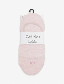 Calvin Klein Logo-embroidered Cotton-blend Socks Pack Of Two