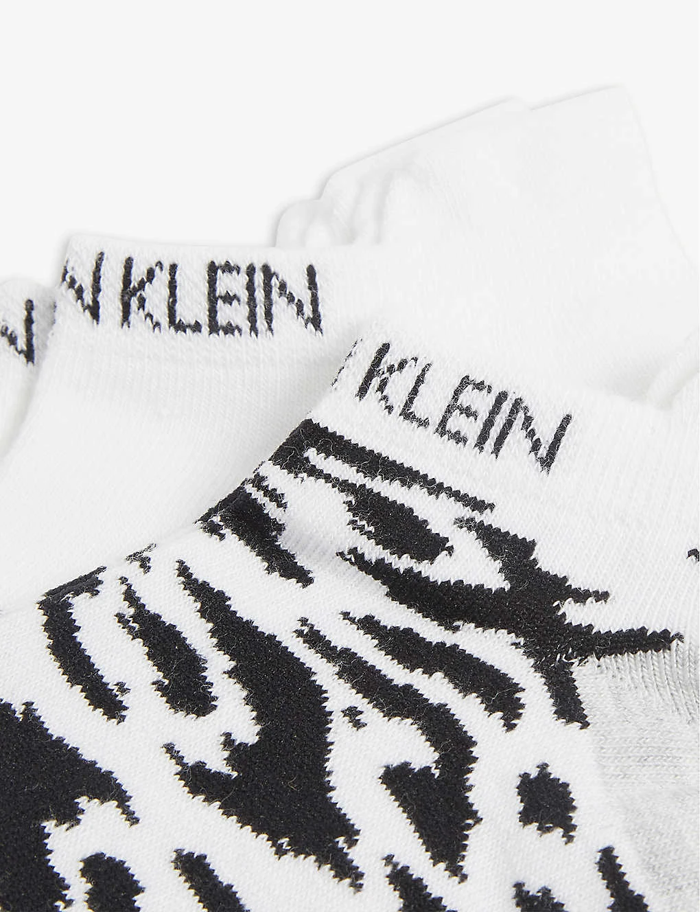Calvin Klein Branded Leopard-print Cotton-blend Socks Pack Of Two 4 Calvin Klein Branded Leopard-print Cotton-blend Socks Pack Of Two - Image 2