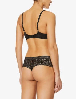 Wacoal Raffiné Underwired Stretch-lace Bra 10 Wacoal Raffiné Underwired Stretch-lace Bra -Sweaty Betty Store R03673090 BLACK ALT02