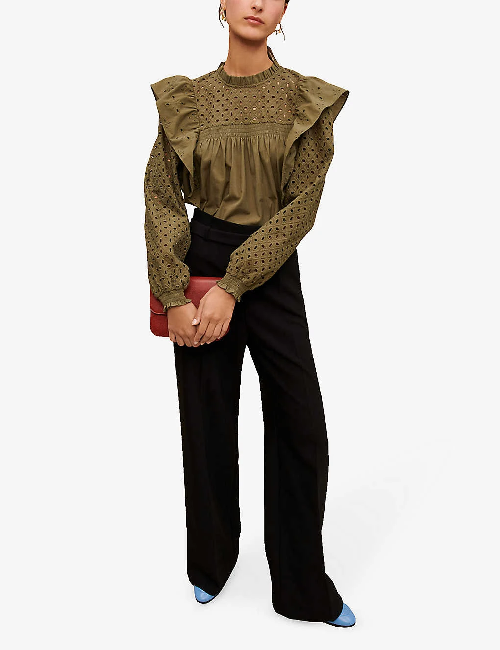 Maje Parc Wide-leg Stretch-woven Trousers 4 Maje Parc Wide-leg Stretch-woven Trousers - Image 2