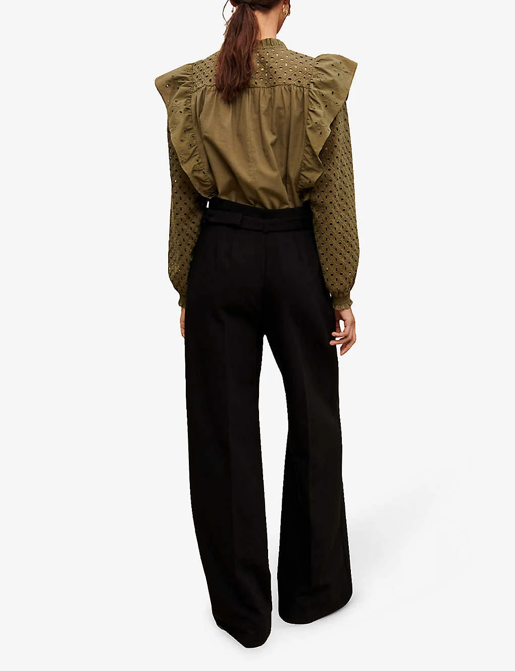 Maje Parc Wide-leg Stretch-woven Trousers 6 Maje Parc Wide-leg Stretch-woven Trousers - Image 4