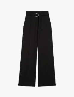 Maje Parc Wide-leg Stretch-woven Trousers