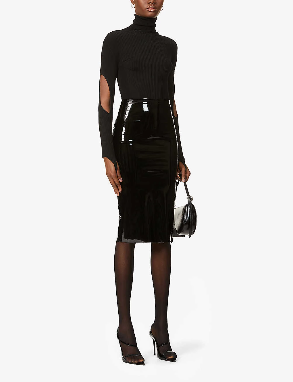 Commando High-waisted Stretch-patent Midi Skirt 5 Commando High-waisted Stretch-patent Midi Skirt - Image 3