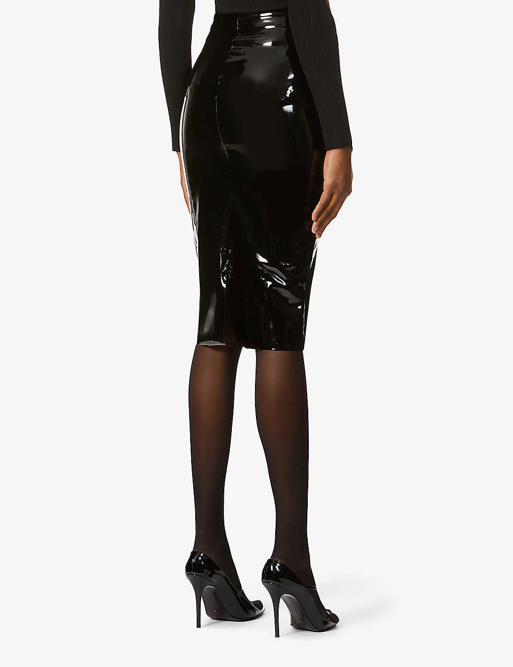 Commando High-waisted Stretch-patent Midi Skirt 6 Commando High-waisted Stretch-patent Midi Skirt - Image 4