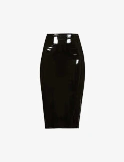 Commando High-waisted Stretch-patent Midi Skirt
