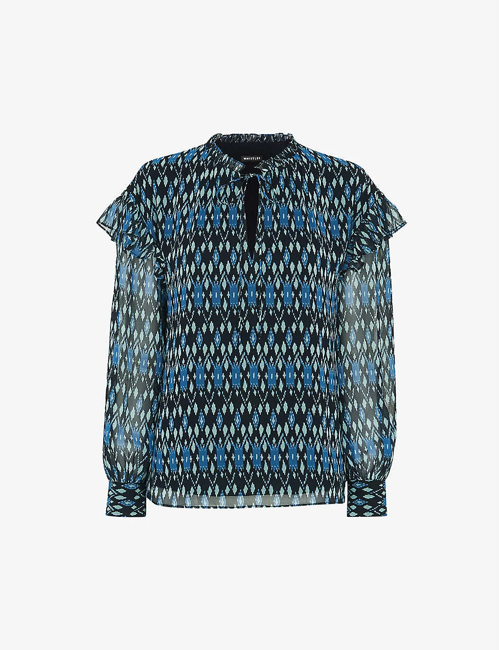 Whistles Ikat-print Crepe Blouse 3 Whistles Ikat-print Crepe Blouse