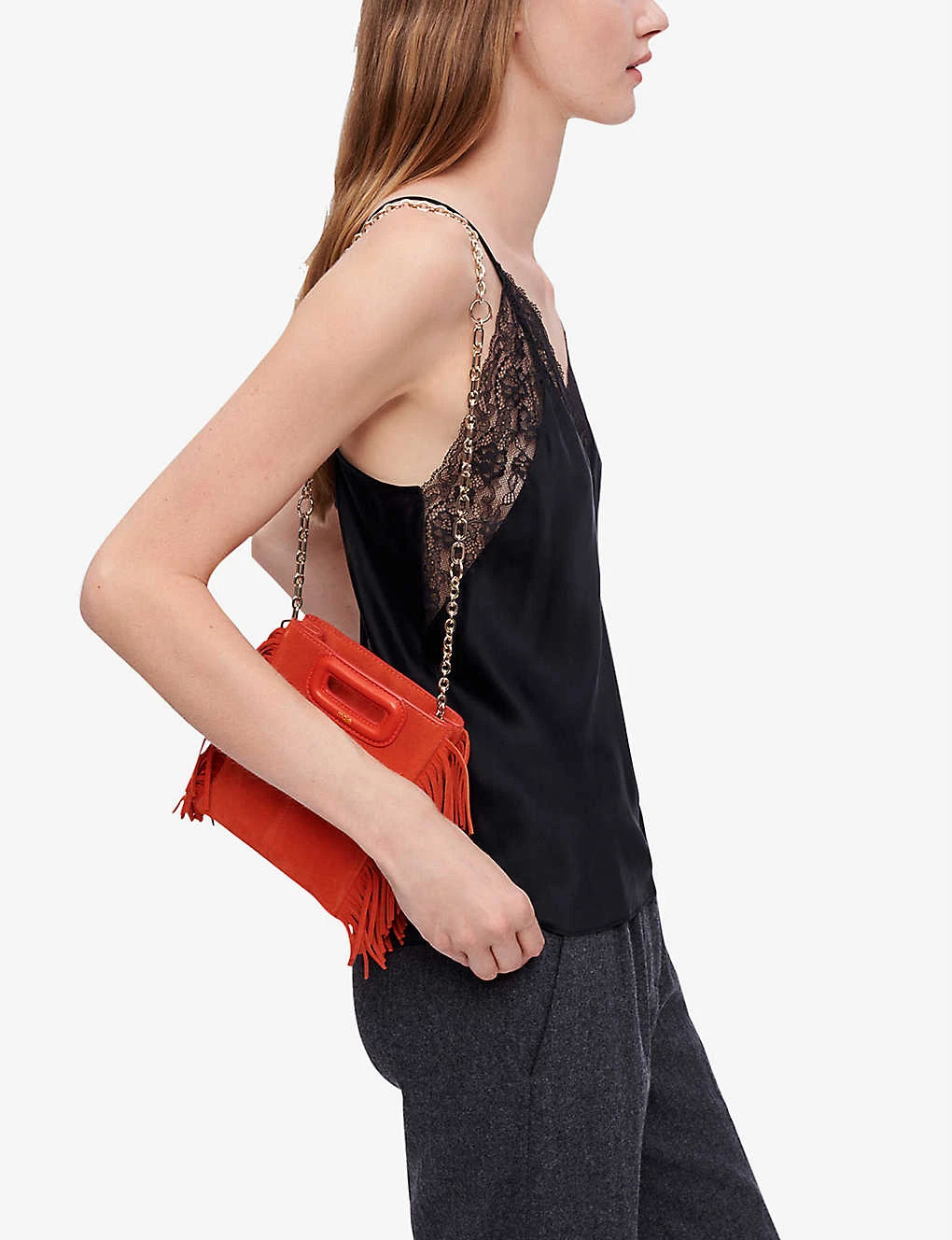 Maje Leatoni Silk Satin And Lace Camisole Top 5 Maje Leatoni Silk Satin And Lace Camisole Top - Image 3