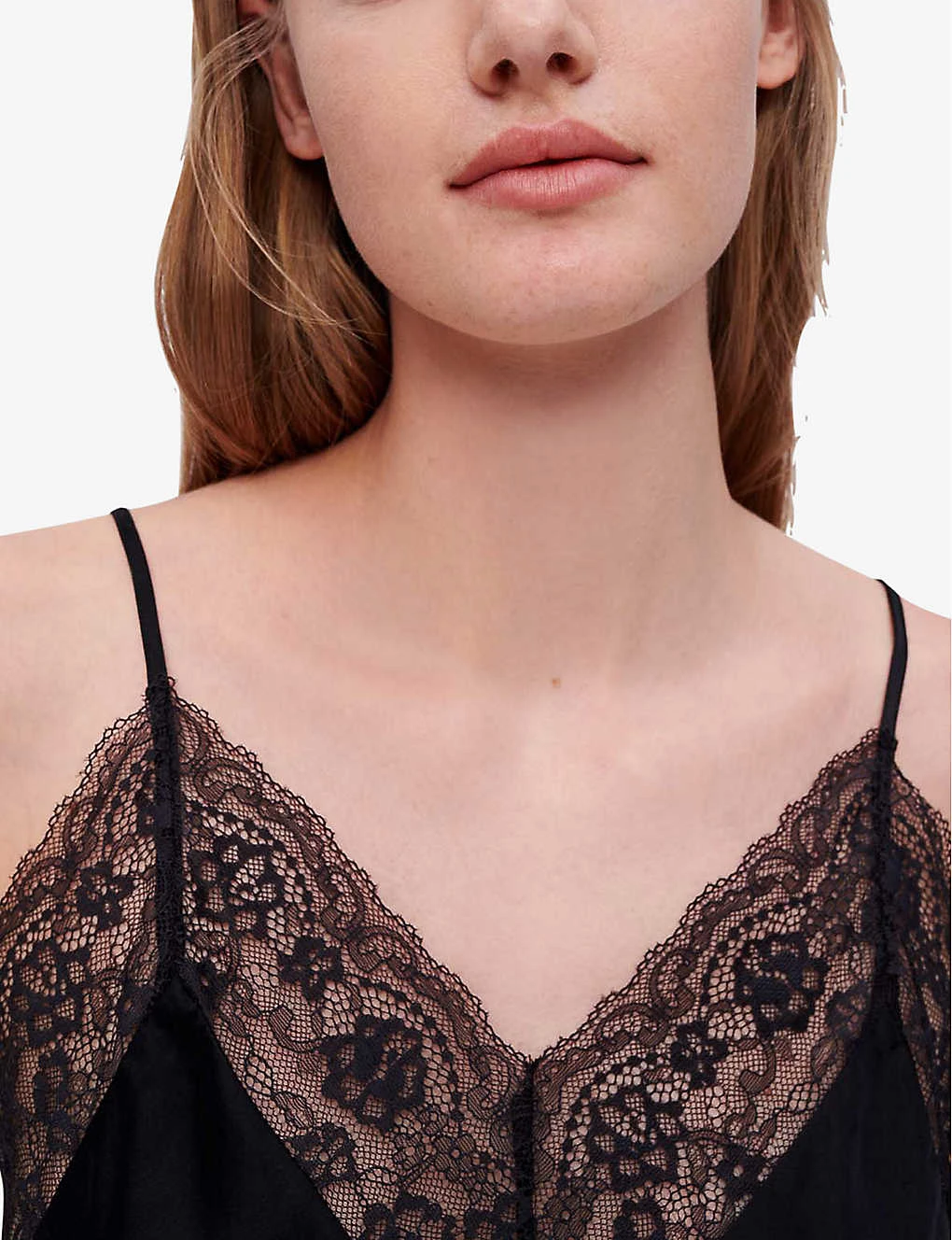 Maje Leatoni Silk Satin And Lace Camisole Top 7 Maje Leatoni Silk Satin And Lace Camisole Top - Image 5