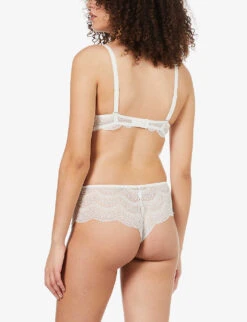 Simone Perele Karma Half-cup Stretch-lace Bra 10 Simone Perele Karma Half-cup Stretch-lace Bra -Sweaty Betty Store R03733910 030IVORY ALT03