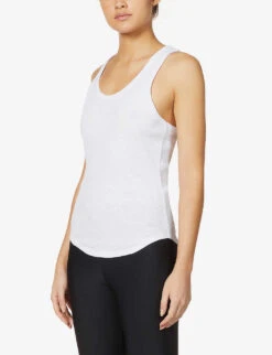 Frankie Ribbed Cotton-jersey Tank Top 9 Frankie Ribbed Cotton-jersey Tank Top -Sweaty Betty Store R03742803 WHITE ALT02