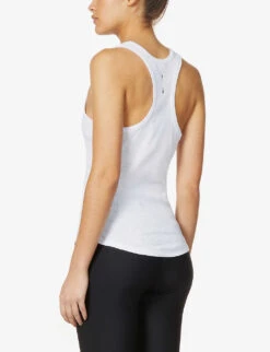 Frankie Ribbed Cotton-jersey Tank Top 10 Frankie Ribbed Cotton-jersey Tank Top -Sweaty Betty Store R03742803 WHITE ALT03