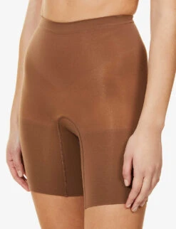 Spanx Power Shorts High-rise Stretch-jersey Shorts -Sweaty Betty Store R03750099 CHESNUTBROWN ALT04