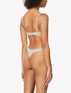 Triangle Stretch-cotton Bralette -Sweaty Betty Store R03766866 LIGHTHEATHERGREY ALT03