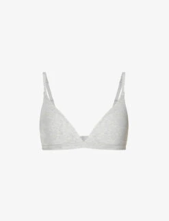 Triangle Stretch-cotton Bralette