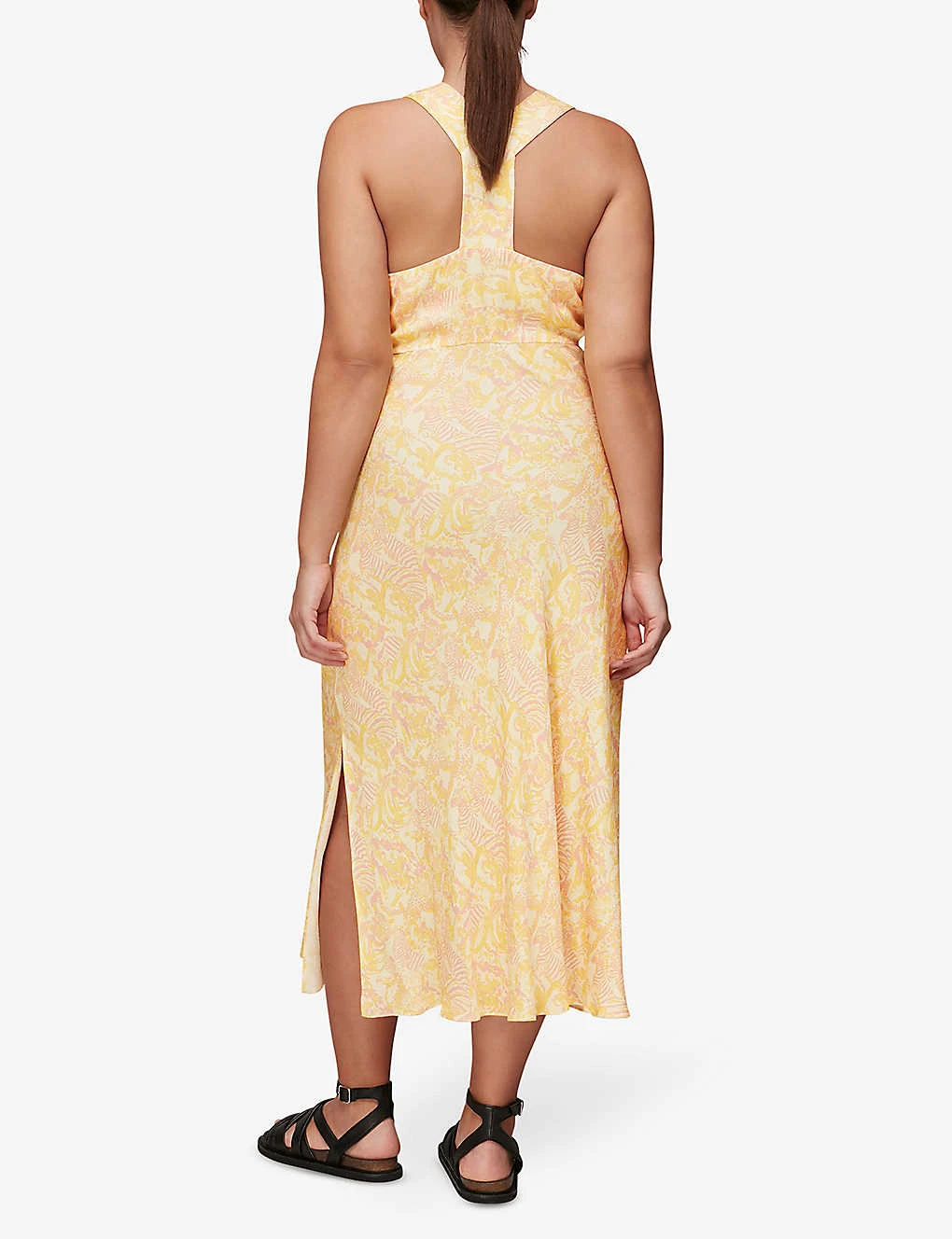 Whistles Safari-print Satin Midi Dress 5 Whistles Safari-print Satin Midi Dress - Image 3