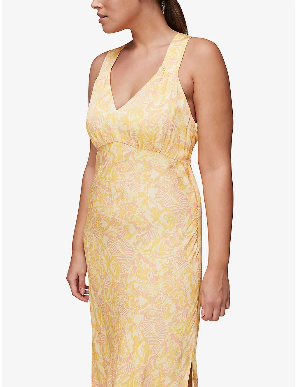 Whistles Safari-print Satin Midi Dress 6 Whistles Safari-print Satin Midi Dress - Image 4