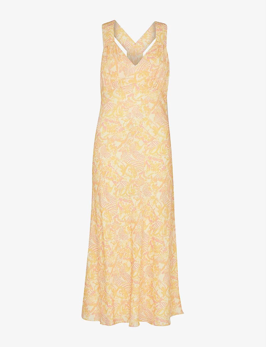Whistles Safari-print Satin Midi Dress 3 Whistles Safari-print Satin Midi Dress