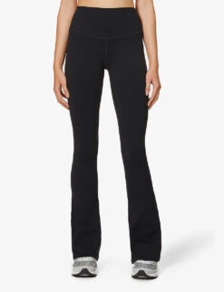 Raquel Flared High-rise Stretch-woven Leggings 9 Raquel Flared High-rise Stretch-woven Leggings -Sweaty Betty Store R03780861 BLACK ALT02