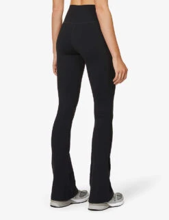Raquel Flared High-rise Stretch-woven Leggings 10 Raquel Flared High-rise Stretch-woven Leggings -Sweaty Betty Store R03780861 BLACK ALT03