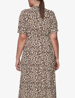 Whistles Ada Animal-print Midi Dress -Sweaty Betty Store R03797923 MULTICOLOURED ALT02