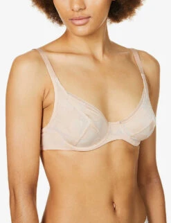 MAISON LEJABY Ombrage V-neck Stretch-mesh Bra -Sweaty Betty Store R03805218 247SMOKYPINK ALT03