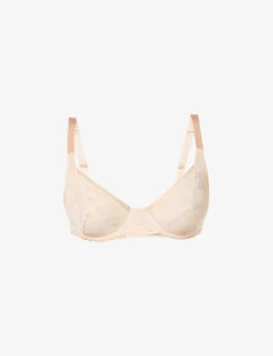 MAISON LEJABY Ombrage V-neck Stretch-mesh Bra