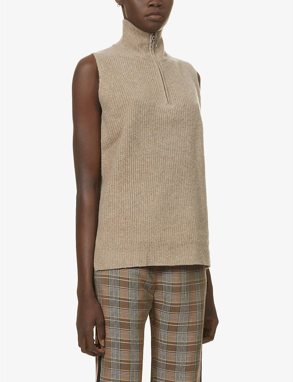 Whistles Half-zip Knitted Tank Top 5 Whistles Half-zip Knitted Tank Top - Image 3