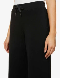 AirLuxe Wide-leg Mid-rise Stretch-jersey Trousers -Sweaty Betty Store R03829718 VERYBLACK ALT04