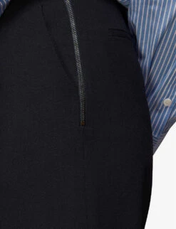 Whistles Ella Cropped Slim-leg Mid-rise Stretch-woven Trousers -Sweaty Betty Store R03834721 NAVY ALT04