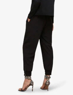 AllSaints Auden Relaxed Mid-rise Stretch-woven Trousers -Sweaty Betty Store R03836055 BLACK ALT03